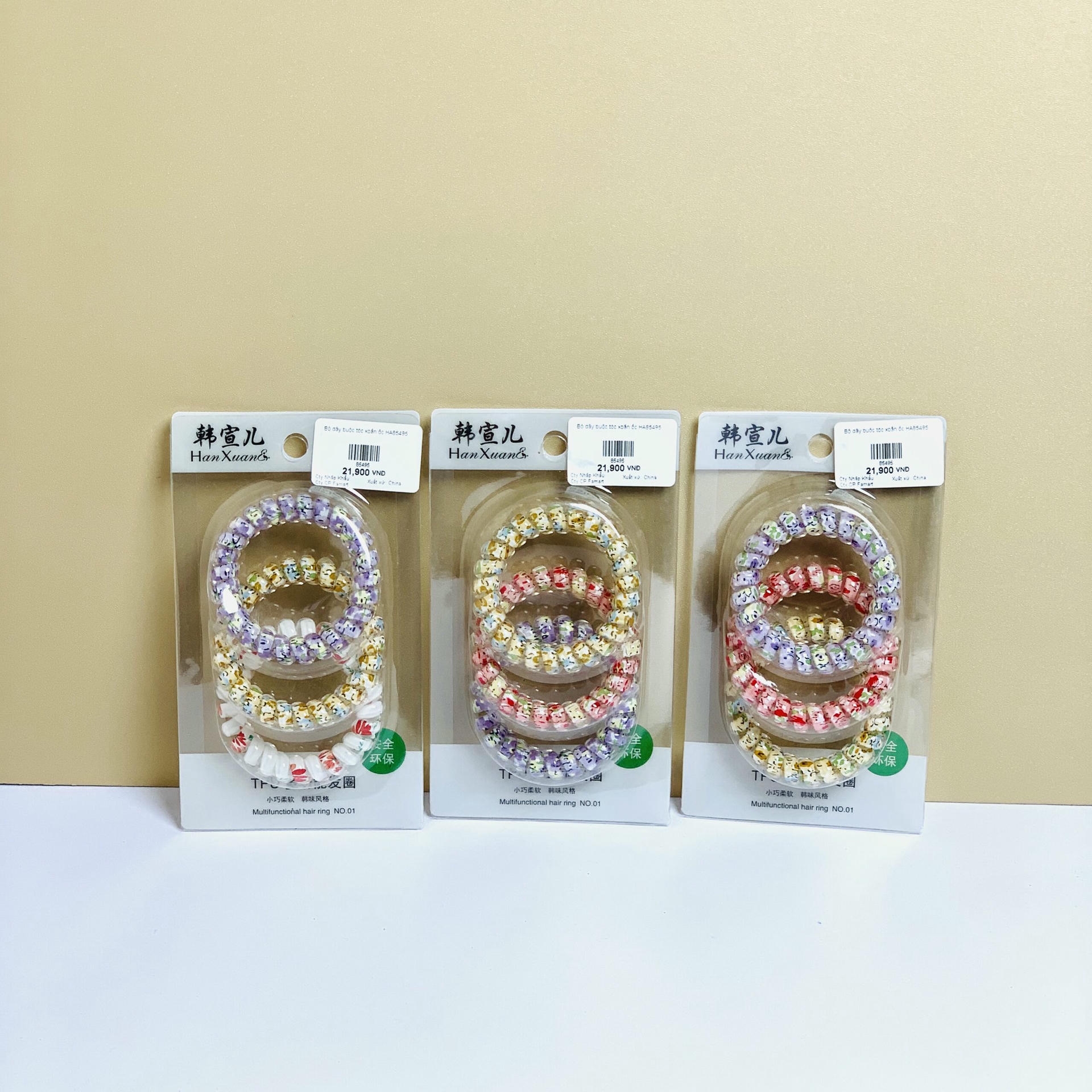 Bộ dây buộc tóc xoắn ốc HA85495 3