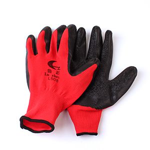Găng tay cao su bảo hộ lao động màu đỏ và đen (840 đôi)