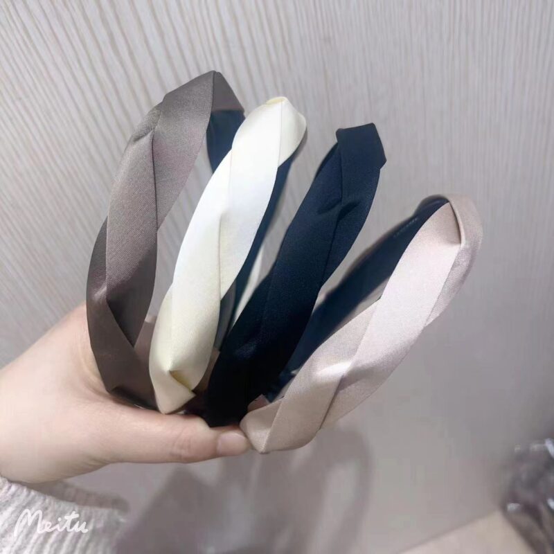 Băng đô xoắn màu trơn đơn giản đóng hộp (đóng gói)