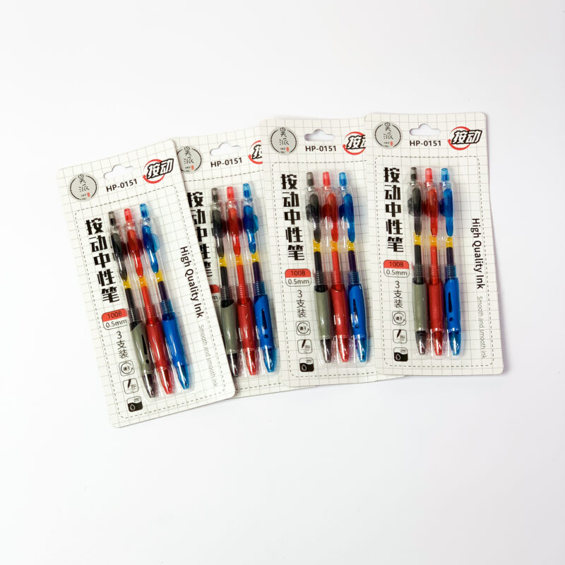 Bút Gel Có Thể Thu Vào Hp-0151 (3 Gói)