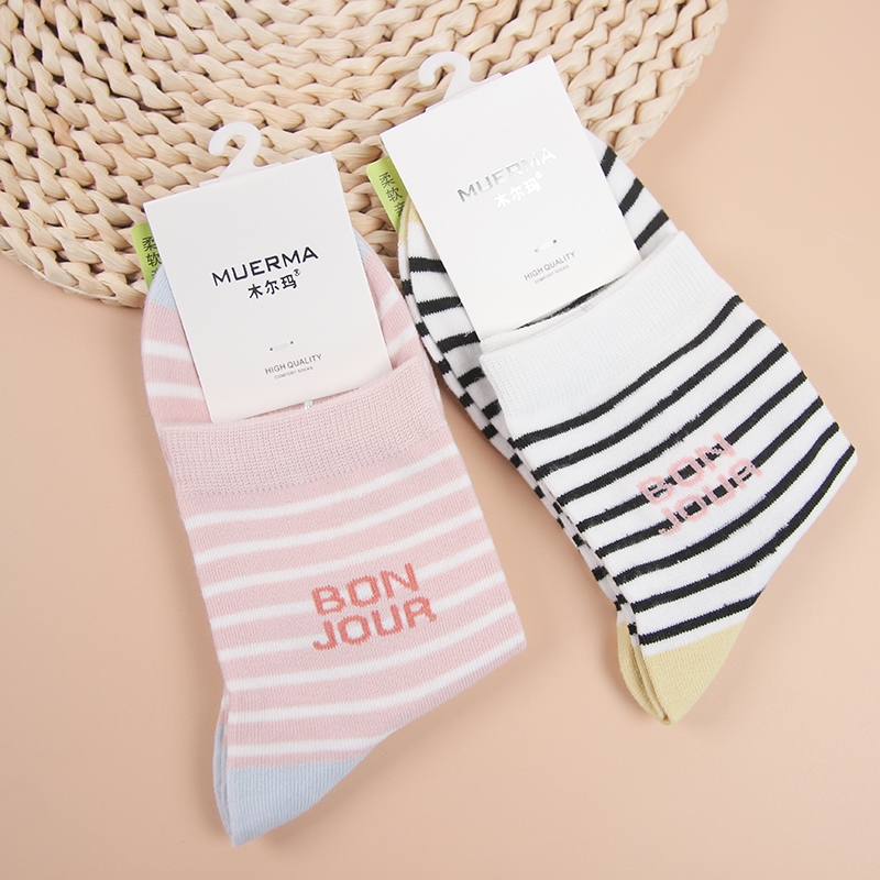 Vớ cotton màu sắc tươi trẻ cho nữ Muerma 8584