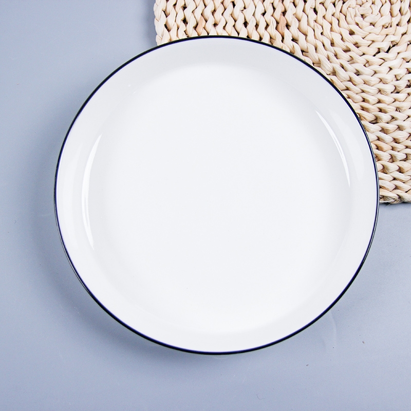 Đĩa trắng 8inch viền đen (gói 50 cái)