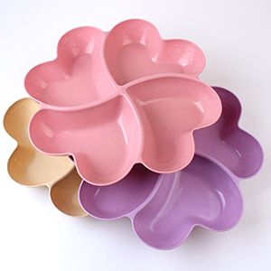 Đĩa trái cây bốn ngăn hình hoa mai