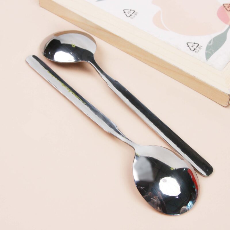 Muỗng tròn lớn màu bạc