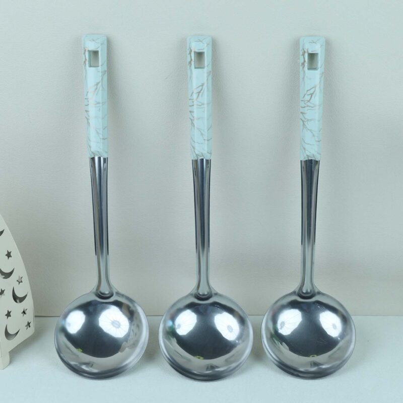 Thìa Inox Tay Cầm Đá Trắng 08