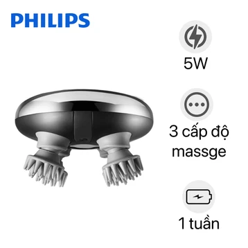 Máy massage đầu mini Philips PPM1301 xám
